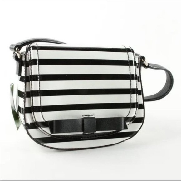 Kate Spade Chelsea Park Stripe Jade Crossbody Bag AS IS - Picture 2 of 13